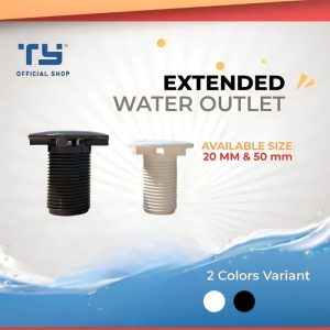 TY Extended Water Outlet Pipa Pipe/Bottom Drain Drat Extended  U - PVC - GREY, 20
