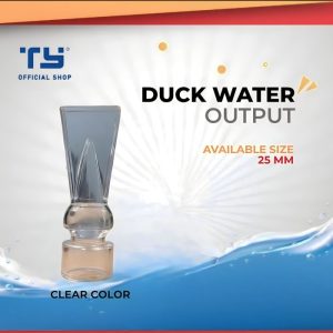 TY Duck Water Output (Clear Color) Pipa Pipe/ Pipa Duckbill U - PVC