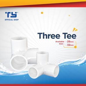 TY Three Tee / T Pipa Pipe U – PVC by 3 Pawns - GREY, 25